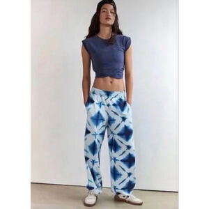Free People Hot Shot Crossover Set NWT Midnight Navy Printed Tie Dye Size Small